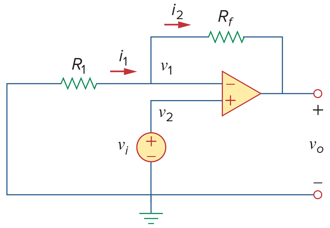 The noninverting amplifier.